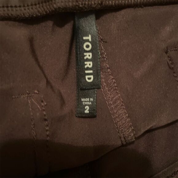 Torrid Faux Leather‎ Signature Waist Mid Rise Boot Leggings Brown Sz 2x  18 20 - Picture 5 of 6